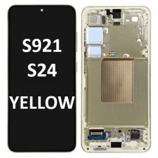 Samsung SM-S921 (S24 5G 2024) OLED LCD touch screen (Original Service Pack) with frame [Yellow] GH82-33287D